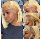 Honey Blonde 13x4 Glueless Bob Wig – 100% Human Hair